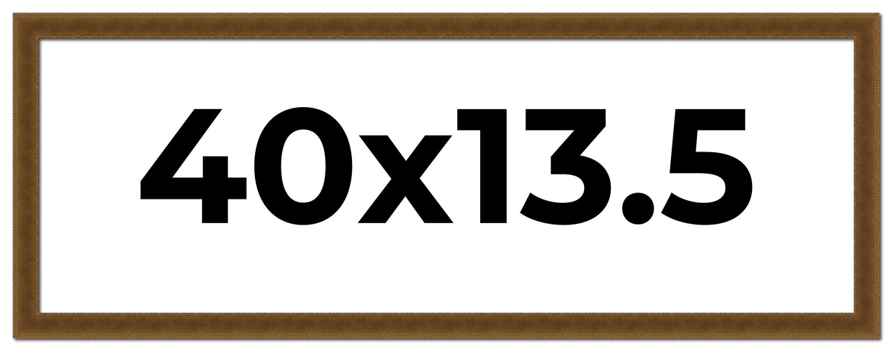 Panoramic Flat Gold Picture Frame - UV Acrylic, Foam Board Backing, Hanging Hardware